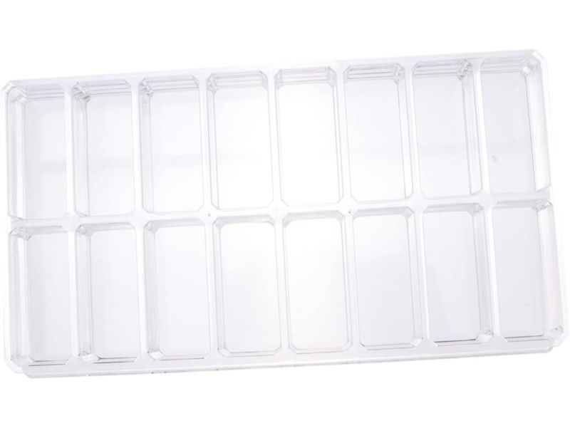 Photo 1 of 16-Grid 2 Pack Acrylic Powder Storage Box for Makeup Display Organizer for Eyeshadow and Blush Suitable for Vanity and Travel
