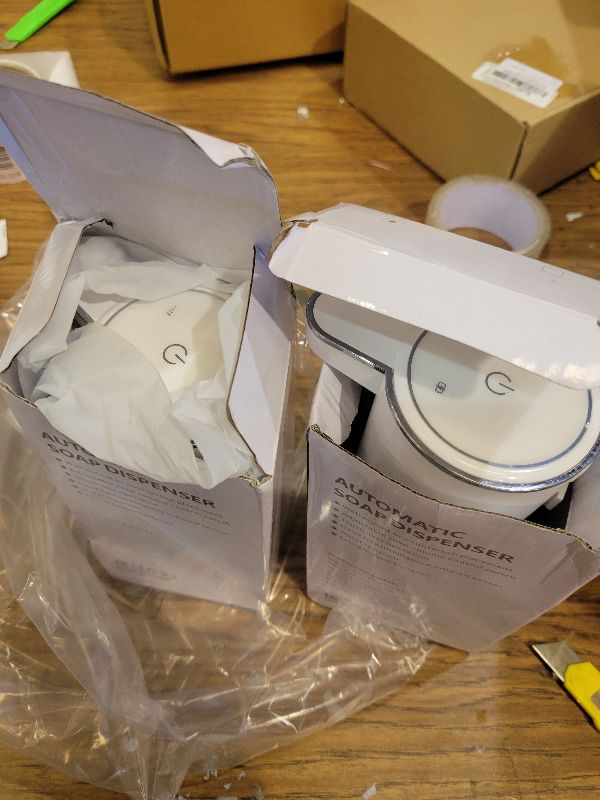 Photo 1 of 2 Pack Automatic Foaming Soap Dispenser,Touchless Foam Soap Dispenser,12.8oz Rechargeabled Wall Mounted Smart for Bathroom and Kitchen Dish Soap,Easy for Toddlers(White)