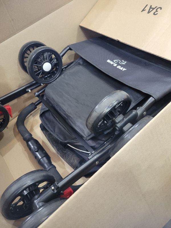 Photo 1 of 3 in 1 Pet Dog Stroller for Small Medium Dogs 10-50 lbs, Foldable Cat-Strollers for 2-Cats with Removable Carrier, Pet-Strollers for Cats with Storage Bag, Small Puppy-Stroller, Dog-Cart (Black)