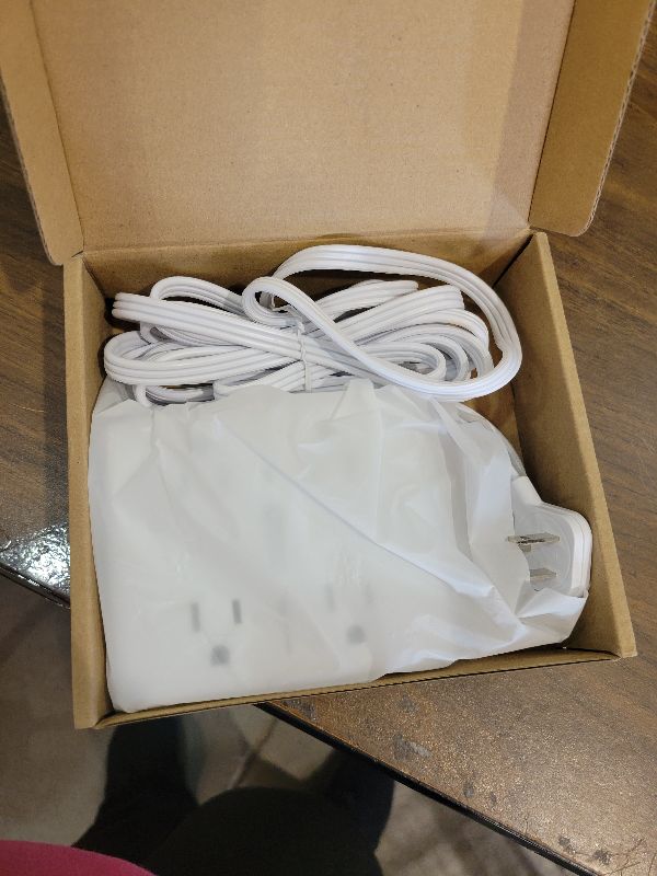 Photo 1 of 10Ft Extension Cord with Multiple Outlets, Flat Plug Surge Protector Power Strip 10 Ft Long Cord, 8 Outlets & 4 USB Ports (2 USB C), Desk Charging Station for Home Office, College Dorm Room Essentials