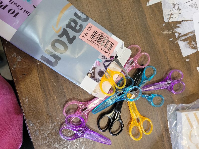 Photo 1 of 10 Pcs Small Scissors All Purpose, Stainless Steel Sharp Mini Detail Craft Scissors with Protective Cover for Embroidery, Paper Cutting, Sewing, Knitting, Crafting, 3.5"