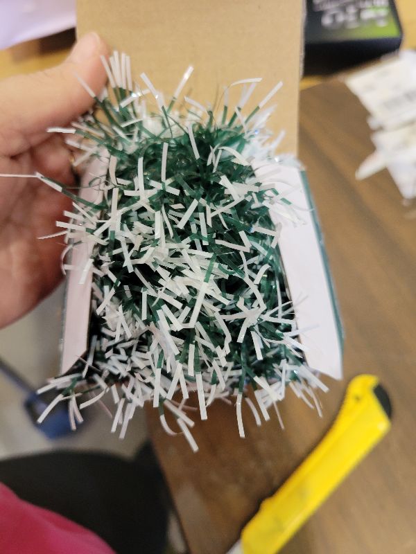 Photo 1 of 23Ft Christmas Garland - Metallic Twist Tinsel Decorations for Indoor & Outdoor, Ceiling Hanging for New Year (Green)