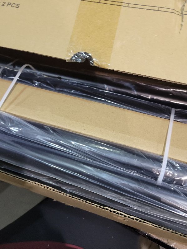 Photo 1 of 2 Pack Modern Black Curtain Rods Set for Windows 72 to 144 Inches Adjustable Length Heavy Duty 1" Diameter Window Curtain Rod with Decorative Finials for Outdoor Bedroom Kitchen Living Room