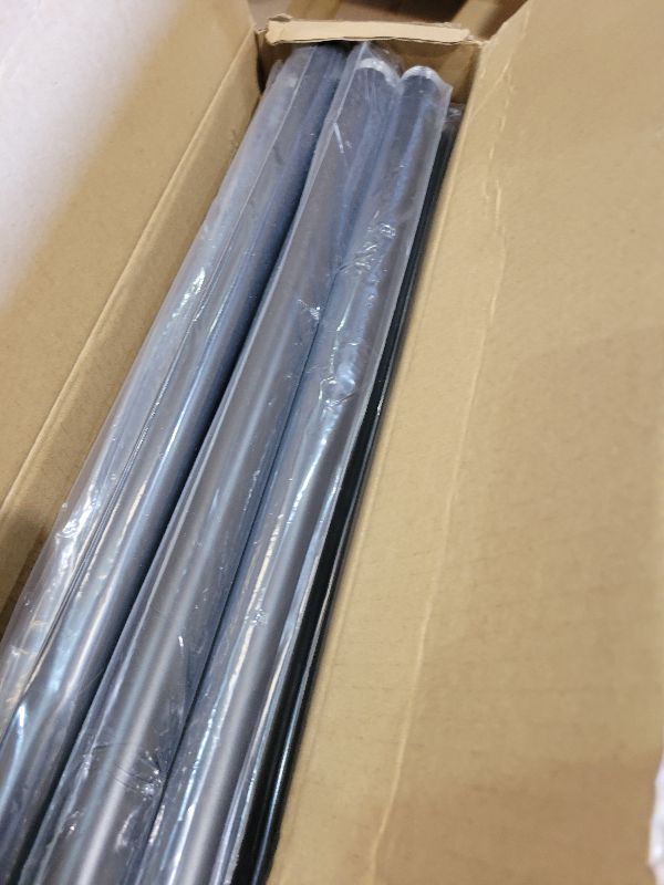 Photo 1 of 2 Pack Modern Black Curtain Rods Set for Windows 72 to 144 Inches Adjustable Length Heavy Duty 1" Diameter Window Curtain Rod with Decorative Finials for Outdoor Bedroom Kitchen Living Room