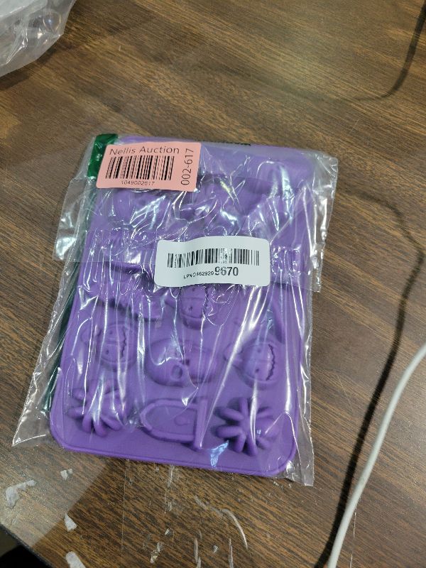 View 2 of 2 Pack Halloween Silicone Molds, Halloween Chocolate Molds, 3D Spider Skull Pumpkin Bat Mold for DIY Gummies Jello Ice Cube Jelly Chocolate Candy Cakes Decorations (Purple)