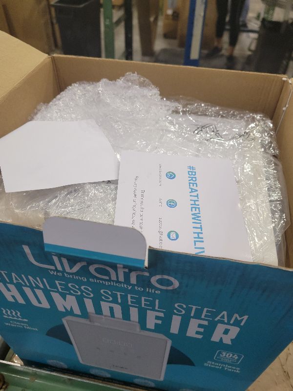 Photo 1 of 3L Stainless Steel Warm Mist Humidifier with Easy Clean and Warm Steam Function, Healthy Air Mist Humidifiers for Bedroom Living Room, with Sleep Mode and Auto-off Setting