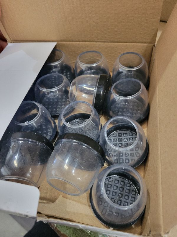 Photo 1 of 16PCS Furniture Sliders for Carpeted Floors, Extra Large Chair Leg Sliders for Carpet & Hardwood, Round Teflon Chair Glides Magic Super Sliders Covers Furniture Pads(Clear, Fit 1.4"-1.8")