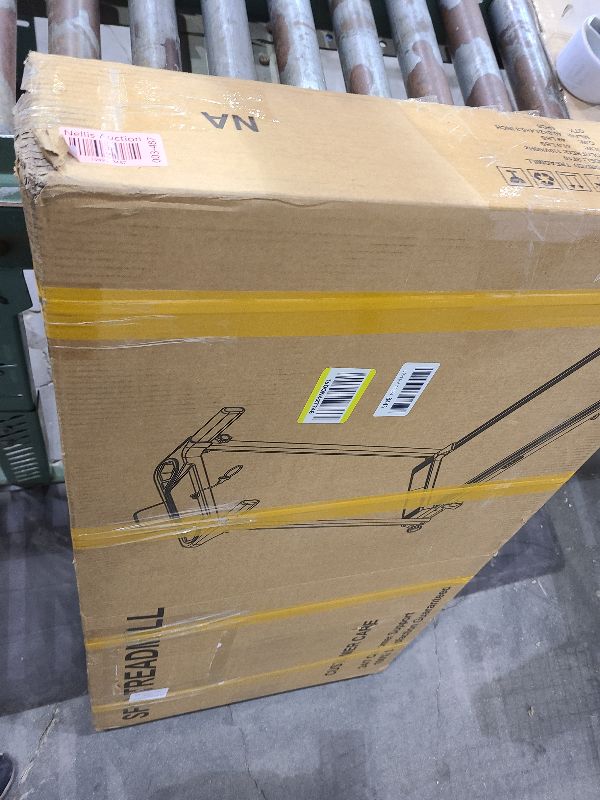 Photo 1 of 12% Incline Walking Pad Treadmill with Handle Bar, Portable Treadmill for Home with Desk and Console, Compact Walking Pads for Small Spaces,300LBS Weight Capacity and Big LED Display