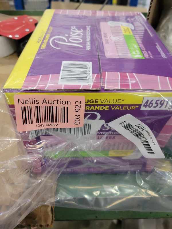 Photo 1 of (2 pack) Poise Daily Incontinence Panty Liners, 2 Drop Very Light Absorbency, Regular, 126 Count