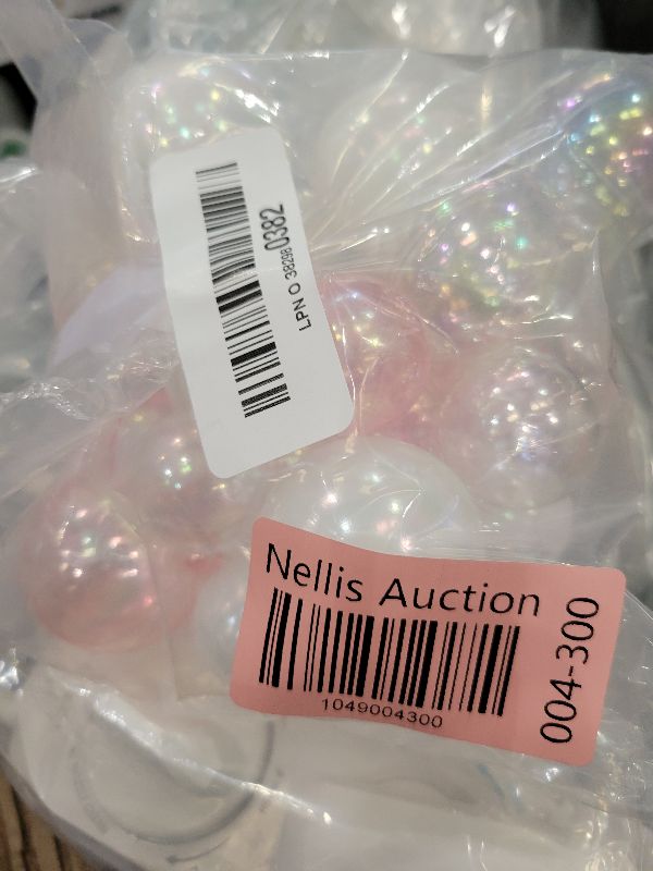 Photo 1 of 24 PCS Colorful Pearl Ball Cake Toppers (White/Clear/Pink) - Perfect for Birthday Party, Wedding Cupcake & Cake Decoration