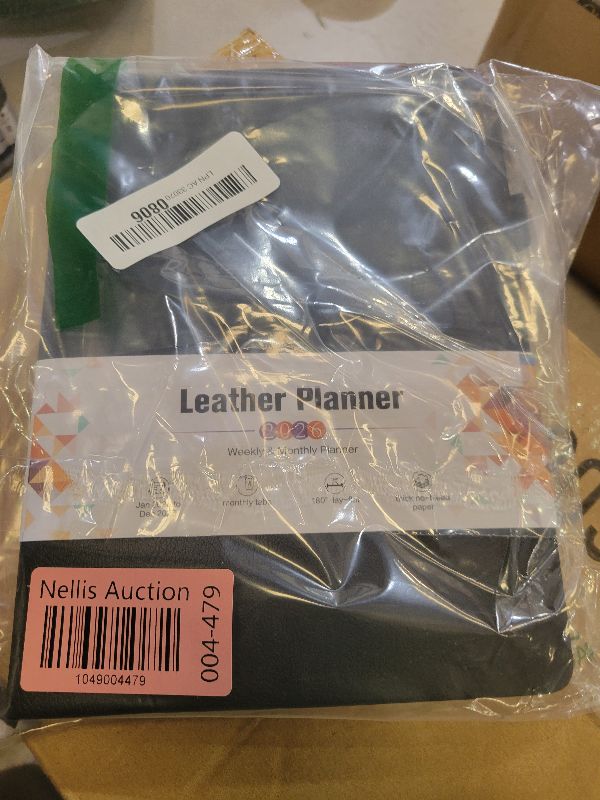 Photo 1 of 2026 Weekly & Monthly Planner, 12 Months Hardcover Planner from January 2026 - December 2026, Leather Agenda Organizer Book 2026 with Tabs, Daily Calendar Planners for Work School Home, A5 (5.75" x 8.38"), Black