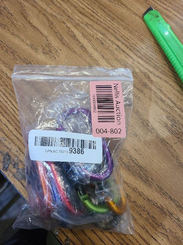 Photo 1 of 10 Pack Aluminum D Ring Key Rings Hiking Clips Locking Carabiner for Hiking Camping Fishing and Outdoor Use?Clips with Screw Gate Multicolored