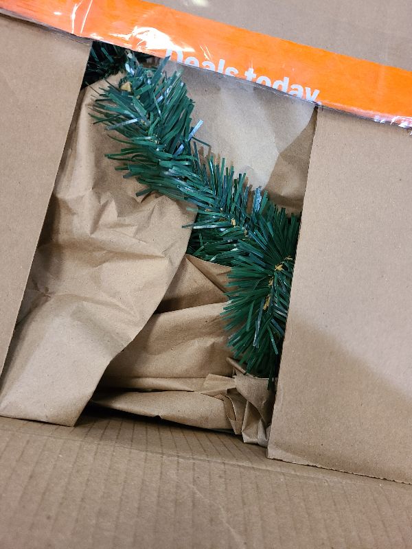 Photo 1 of [ Remote Control & 12 Modes ] 3 Ft Christmas Tree with Timer 50 Warm White & Multi Color Lights, 15 DIY Ornaments 3D Star Topper - Artificial Small Green Christmas Tree for Home Indoor Tables - Green