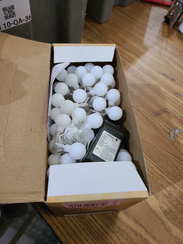 Photo 1 of 100ft Globe String Lights Indoor Outdoor Waterproof, 200 LED Christmas fairy Lights Plug in with Remote, Connectable Hanging Lights for Bedroom Classroom Camping Patio Wedding Garden Decor, Warm White