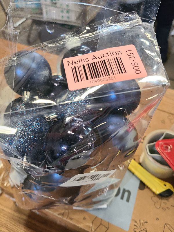 Photo 1 of 30ct Christmas Ball Ornaments, 2.36" Shatterproof Christmas Tree Decorations, Perfect Hanging Ball for Indoor/Outdoor Holiday Party Decor (Dark Blue)