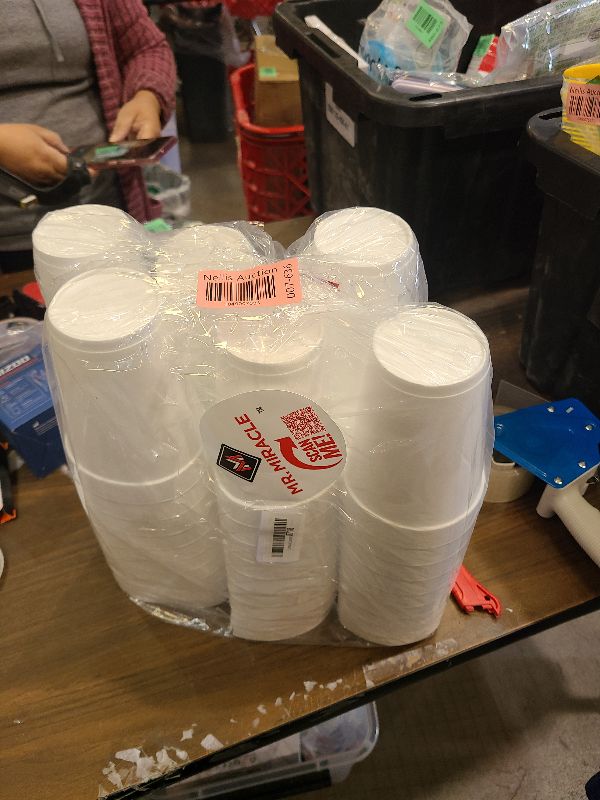 View 2 of 16 OZ Foam Cups With Lids for Hot & Cold Drinks, USA-Made 50-Pack.Ideal Styrofoam Coffee Cups, Insulating To-Go Cups for Soda, Tea, Juice - Sturdy, Disposable & comparable to Industry standard 16J16