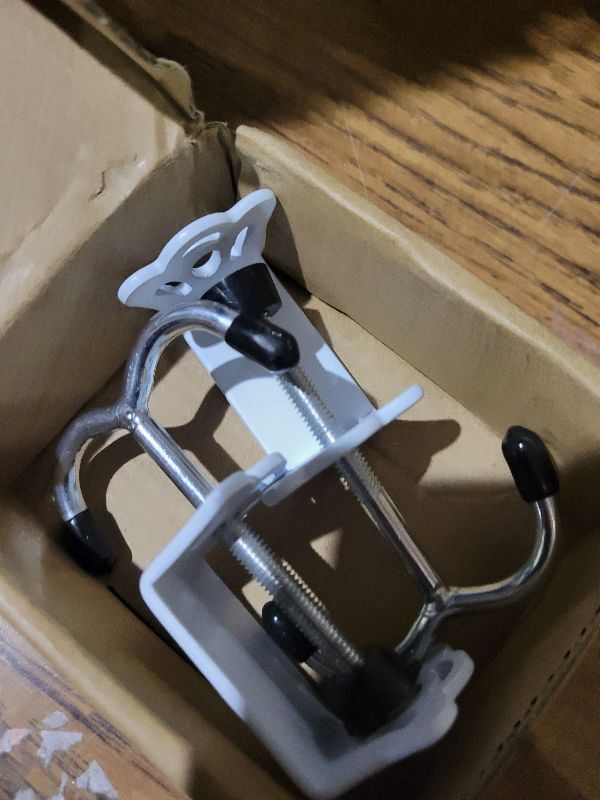 Photo 1 of 2 Pack Heavy-Duty Purse Hooks for Table & Desk - 100lb Capacity High-Strength Alloy Hanger, Multi-Use Bag Holder for Handbag, Backpack, Headphone, Umbrellas, Office Table Accessories (Cloud White)