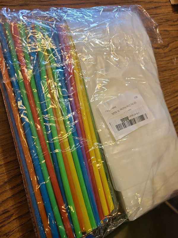 View 3 of 100 Pcs Drink Pouches with 100 Straw Holes, Freezable Juice Pouches, Translucent Reclosable Zipper Plastic Pouche Drink Bags for Cold & Hot Drinks for Adults and Kids