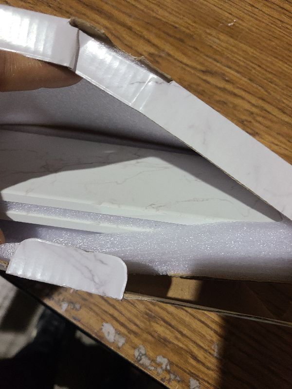 Photo 1 of 2 Pcs Water Absorbing Stone Drying Trays for Bathroom Sink Kitchen Counter Soap Dish Dispenser Sponge Holder White Ceramic Bathroom Vanity Quick Dry Stone Mat for Kitchen Sink Marble Diatomite Tray