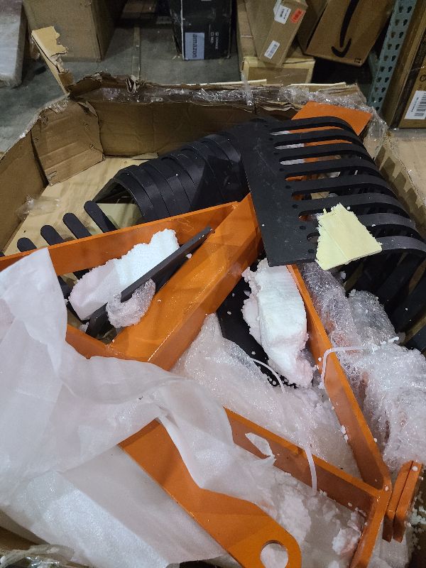 Photo 1 of 3 Point 5 FT Landscape Rock Rake, Heavy Duty 60" Width 3 Point-Attach Tow-Behind Garden Tool, 360 Degree Rotation for Compact Tractors, Category 1