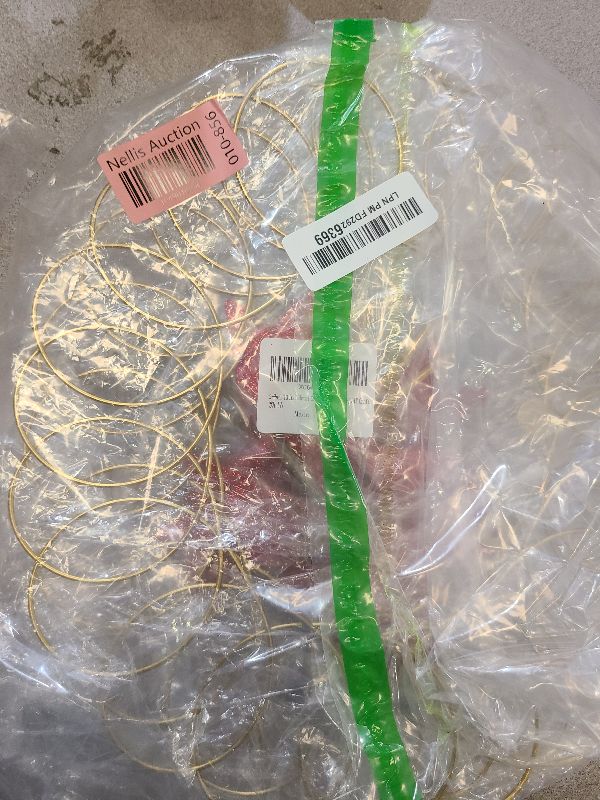 Photo 1 of 2-Pack 13 Inch Metal Christmas Card Holder, Xmas Spiral Metal Wreath with Red Bow for Door & Wall Display, Wall Mount Wire Loop Hanger Photo Greeting Card for Table, Home, DIY Craft