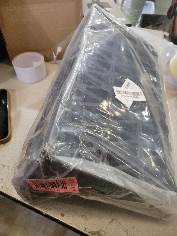 Photo 1 of 12 Pcs Under Couch Blocker for Bed Adjustable Furniture Plastic Under Bed Blocker with 30 Ties Black Couch Barriers for Dogs Pets Cats (Style 2)