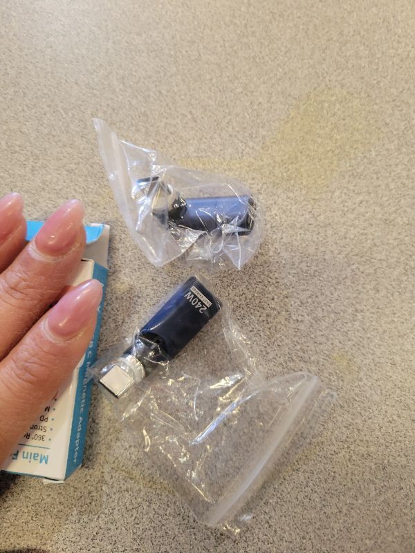 Photo 1 of 240W Fast Charging USB C Magnetic Adapter(2Pack),9 Pin Rotating 360&180 Degree Magnetic USB Type C Right Angle Adapter compatible with iPhone 17/16/15,MacBook Pro/Air,iPad Series,Samsung,Tablet,Laptop