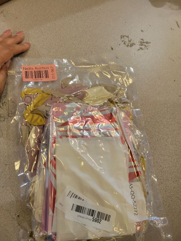 Photo 1 of 138PCS Pastel Pink Beige Christmas Balloon Arch Kit, Dusty Baby Pink Pearl Ivory White Cream Metallic Gold Balloon Arch Set with Candy Cane Gingerbread Foil Balloos for New Year Xmas Party Decorations