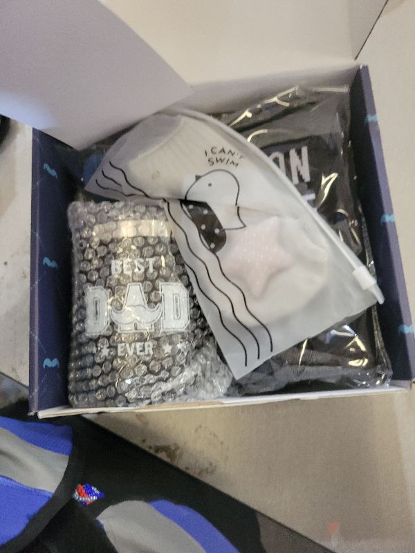 Photo 1 of 2026 New Dad Gifts Box, 9 Pcs First Time Dad Gifts, Dad to Be Gifts for 1st Time with Tumbler Hat Onesie Socks Keychain for Baby Shower?Unique Kit for Soon to Be or Expecting Father