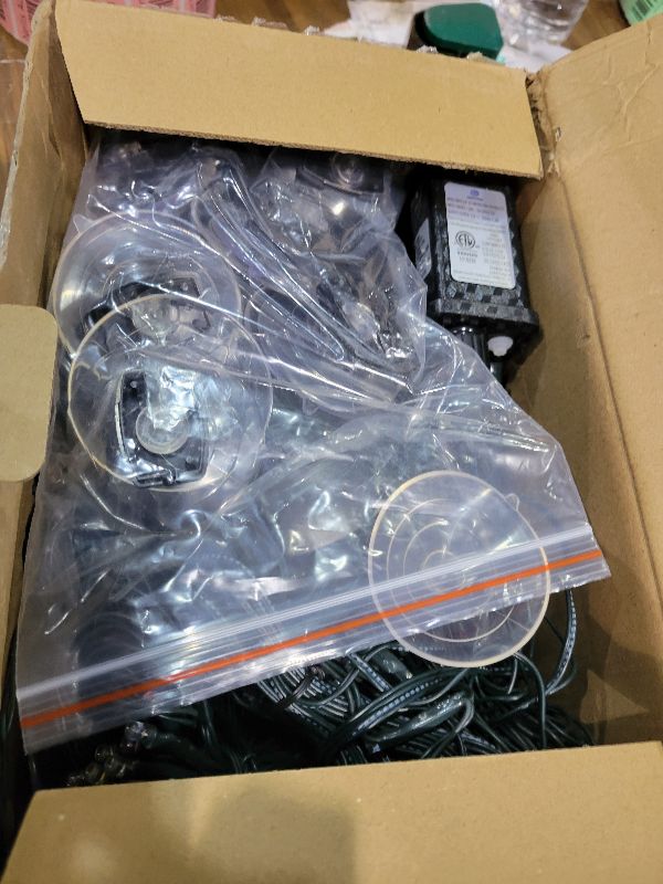 Photo 1 of 2 Sizes of Net Lights Set - 7 Pcs Outdoor Multicolor Christmas Mesh Lights with 8 Modes,Timer Memory Function,Includes 3 * 160 LEDs 6.56 x 4.92ft + 4 * 80LEDs 3.28 x 3.93 ft + 40 Suction Cup Hooks