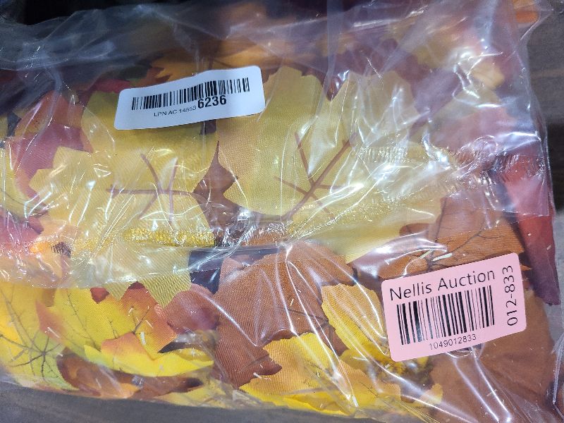 Photo 1 of 2 Pack Fall Decor Maple Leaves Garland with Lights Battery Operated Fall Thanksgiving Decorations Garland for Home Porch Front Door Table Mantle Outdoor Autumn Harvest Halloween Decor, 11.8Ft 40LED