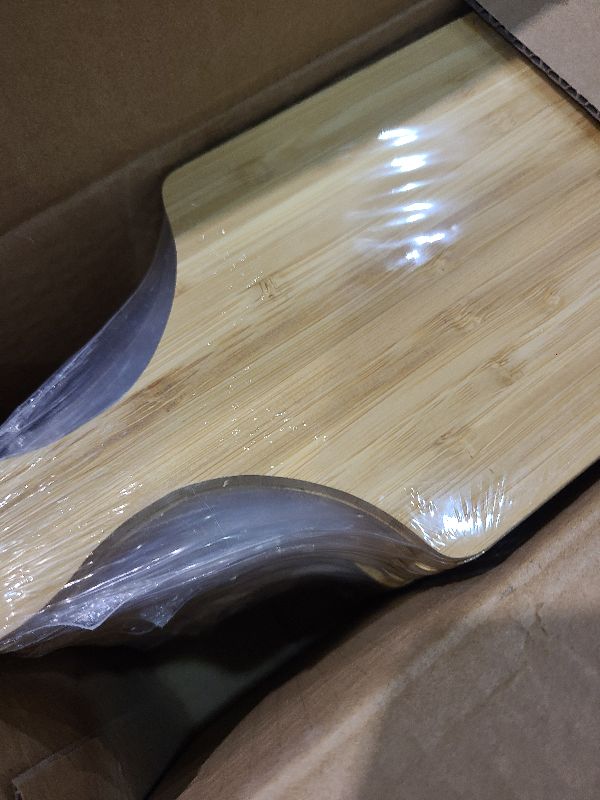 Photo 1 of 25 PCS Cutting Board Bulk Wood Chopping Board Laser Engraving Serving Board with Handle Charcuterie Boards for Customized Mother's Day Housewarming Gift 11" x 5" Bamboo