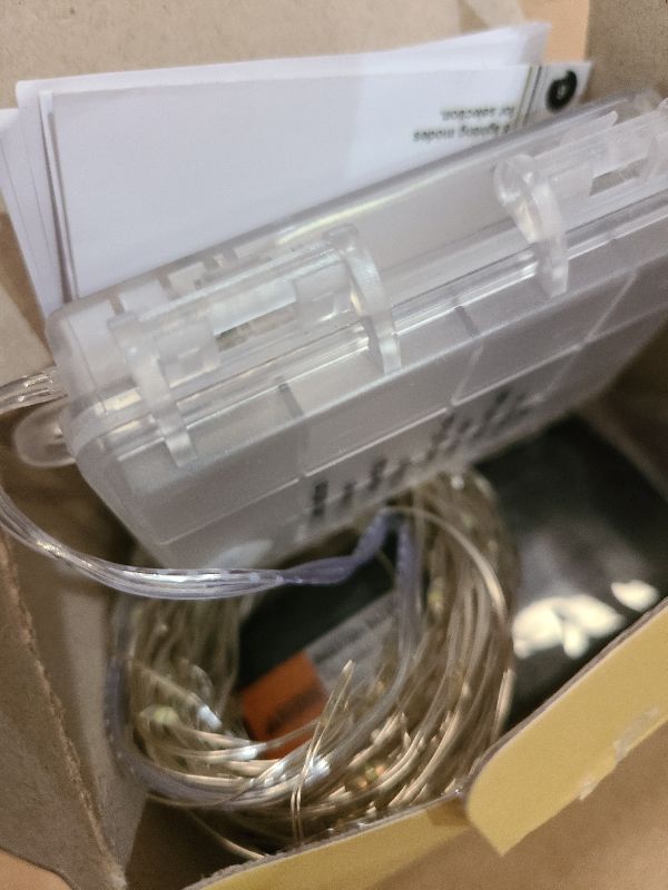 Photo 1 of 100 LED Fairy Lights Battery Operated with Remote, 33FT Waterproof Twinkle Lights with Timer & 8 Modes, Fairy String Lights Outdoor Indoor for Bedroom Classroom DIY Christmas Decor (Cool White)