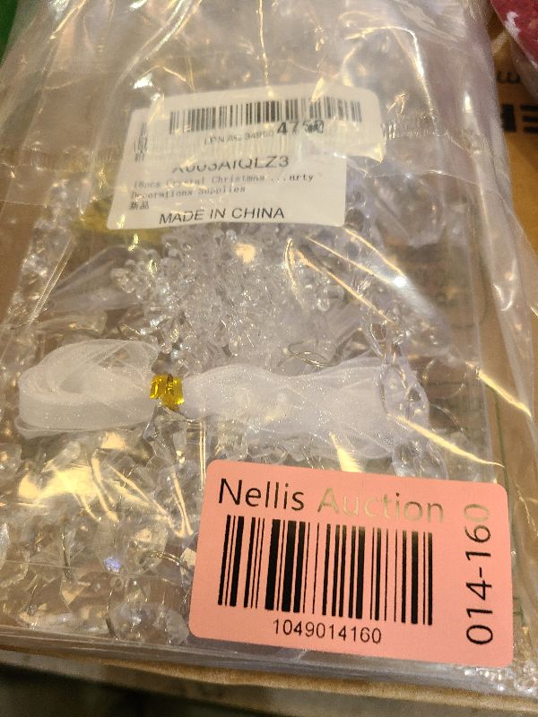 Photo 1 of 18pcs Crystal Christmas Ornaments for Tree Decorations-Hanging Acrylic Snowflake Icicle Ornaments with Drop Pendants for Winter Wonderland Chandelier Crystals Decorations Supplies