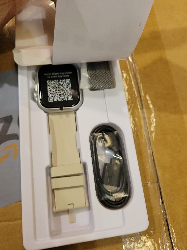 Photo 1 of 1.83" HD Smart Watch, 30 Days Battery Life, Sleep/Heart Rate/SpO2/Blood Pressure Monitor, Calls/Messages/Notifications, 5ATM 110+ Sports Modes Fitness Tracker Watch, for Women & Men/ Android & iPhone