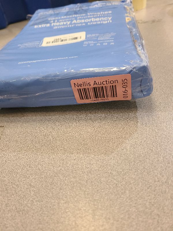 Photo 1 of Accompagner Waterproof Reusable for Adults and Pets Washable Pee Pads for Dogs Changing Pad Large Dog Bed Size Adults Incontinence Bed Pads - Non-Slip Leak-Proof (Blue, 24"x24"(Pack of 4))