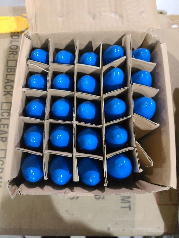 Photo 1 of 23 Pack 7 Watt C9 Ceramic Blue Incandescent Light Bulb, Intermediate Base