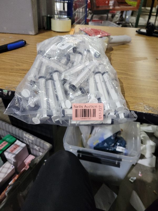 Photo 1 of 100 Packs 10ml Plastic Syringe, Luer Slip Tip with Cover Cap, Syringes for Liquid Jello Shots, Measuring, Watering, Refilling, Feeding