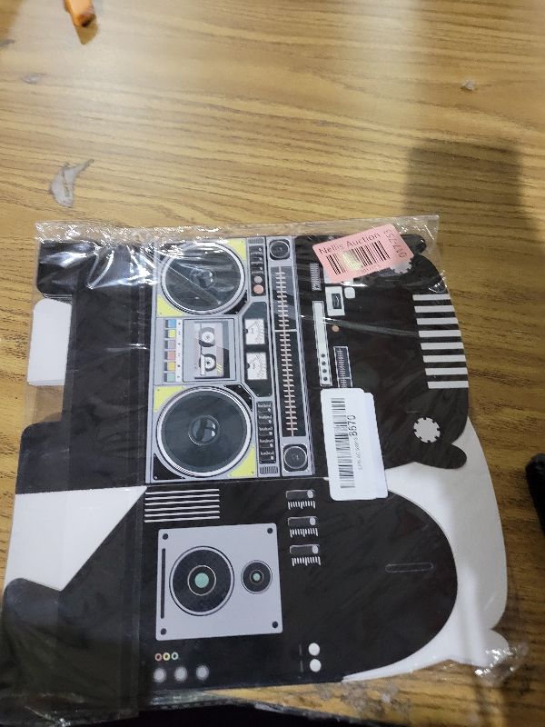 Photo 1 of 12 Pack 80s 90s Radio Party Favor Treat Boxes Super Bowl Rugby Novelty Boom Hip Hop Theme Party Gift Box Candy Snack Goodie Bags Cardboard Boxes for Birthday Party Favors, Holiday Goodies