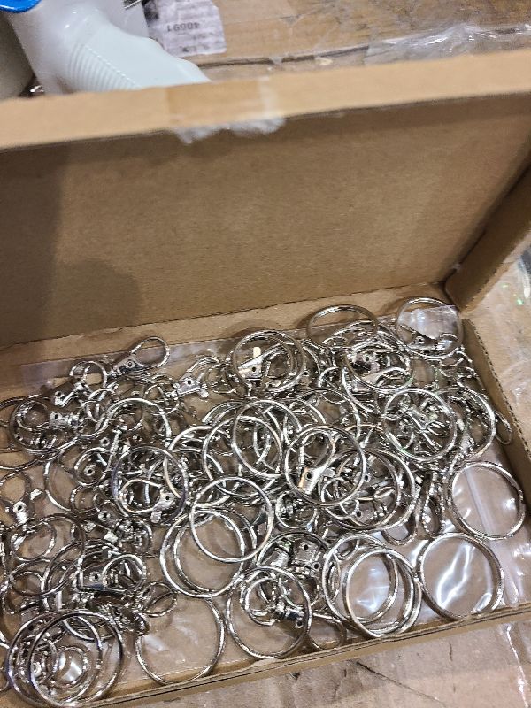 Photo 1 of 100 Pcs Premium Swivel Snap Hooks with Key Rings