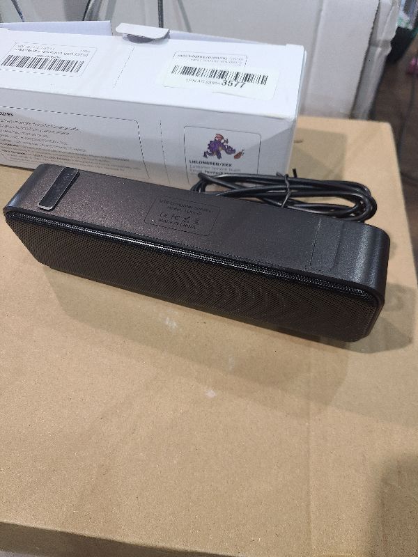 Photo 1 of [Upgraded] USB Computer /Laptop Speaker with Stereo Sound & Enhanced Bass, Portable Mini Sound Bar for Windows PCs, Desktop Computer and Laptops