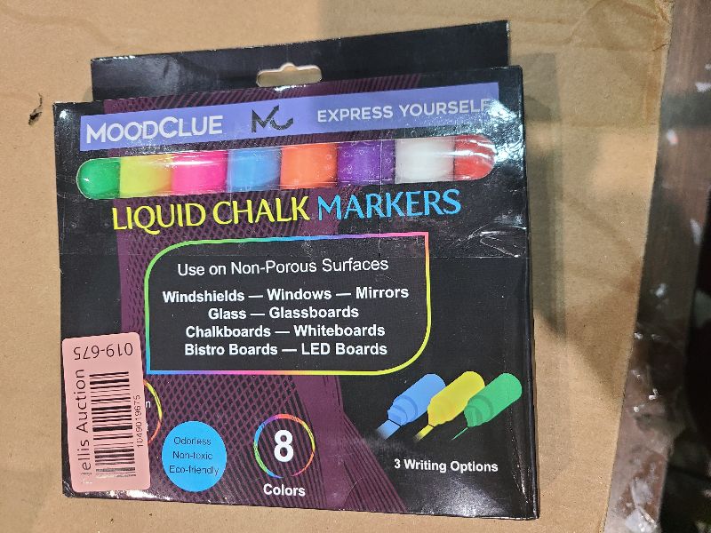 Photo 1 of 10mm JUMBO Tip Liquid Chalk Drawing Markers for Car Windows, Auto Windshields, Mirrors, White Boards, Retail + Restaurant Signs. Erasable Chalk Markers – Washable – Neon 8pck - 3 writing options