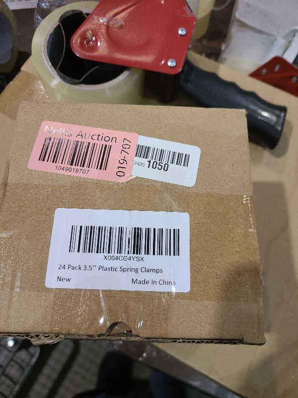Photo 1 of 24 Pack 3.5 inch Plastic Spring Clamps, Black Heavy Duty Clips, Backdrop Clips, Plastic Clamps for Crafts, Backdrop Stand, Woodworking, Photography