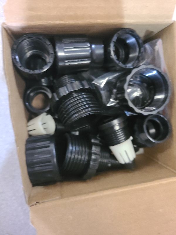 Photo 1 of 4 Sets Garden Expandable Hose Repair Kit Plastic Faucet Adapter Water Hose Connectors with 8 Pieces 3/4 Inch Rubber Gaskets for Garden Hose