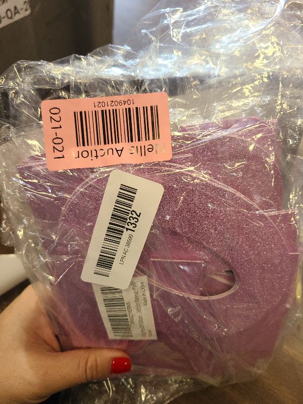 Photo 1 of 116 Pcs DIY Glitter Customizable Banner Kit Custom Banner Including 111 Letters and Numbers 3 Rope and 2 Threading Device for Personalized Decor for Women's Day Birthday (Pink)