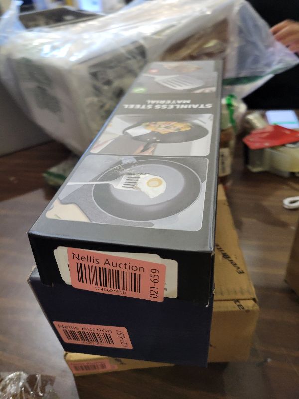 Photo 1 of 2 Pcs Stainless Steel Spatulas Set, Metal Spatula Solid & Slotted Turner, Heavy Duty Sturdy Spatula for Kitchen Use, High Heat Resistant Cooking Utensils for Fish Eggs Pancakes, Easy to Clean, Silver