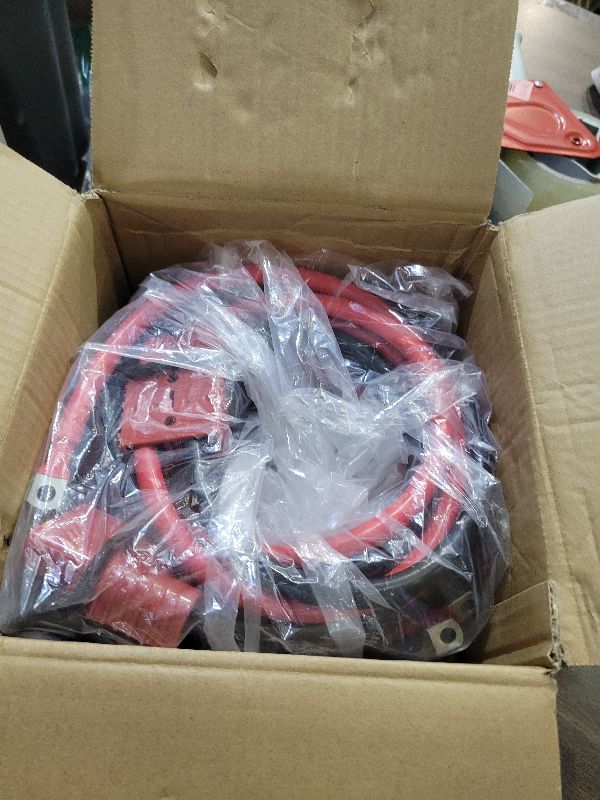Photo 1 of Anrain 14FT Quick Disconnect Winch Power Cable, 2 Gauge 2 AWG Copper Wiring, 175A Quick Disconnect Connector for Forklift Car Motor Tractor Wide Range of Winching Applications