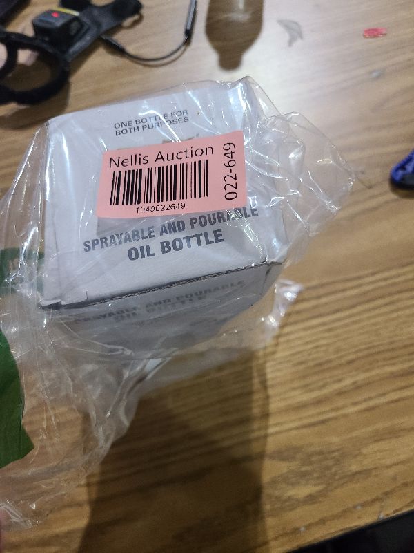 Photo 1 of 2 in 1 Glass Oil Sprayer & Dispenser,16oz/470ml Olive Cooking, Air Fryer, and Salad, for Kitchen Gadgets and Air Fryer Accessories, w/Stickers (Black)