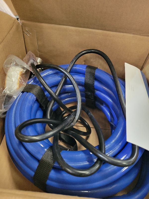 Photo 1 of 25ft Heated Water Hose for RV, Heated Drinking Water Hose, Features Energy-Saving Thermostat, Water Line Freeze Protection Down to -40°F/-40°C, Heated Garden Hoses with Adapter, Lead and BPA Free