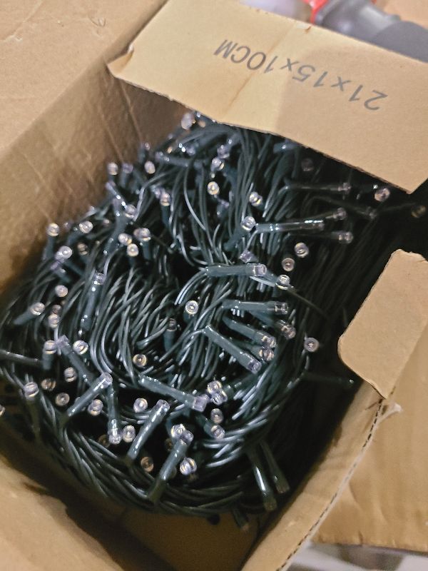 Photo 1 of [2 Pack] Christmas Lights Outdoor, 210FT 600LED Connectable String Lights Waterproof, Twinkle Lights with 8 Modes, Christmas String Lights Indoor Green Wire for Yard Party Christmas Decorations